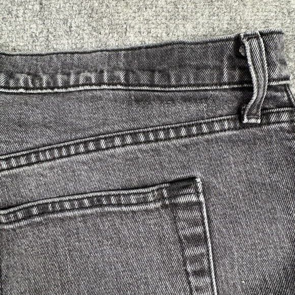 Abercrombie Fitch 90s Straight High Rise Jeans 35L 42x32‎ Faded Black Curve Love - Picture 15 of 16